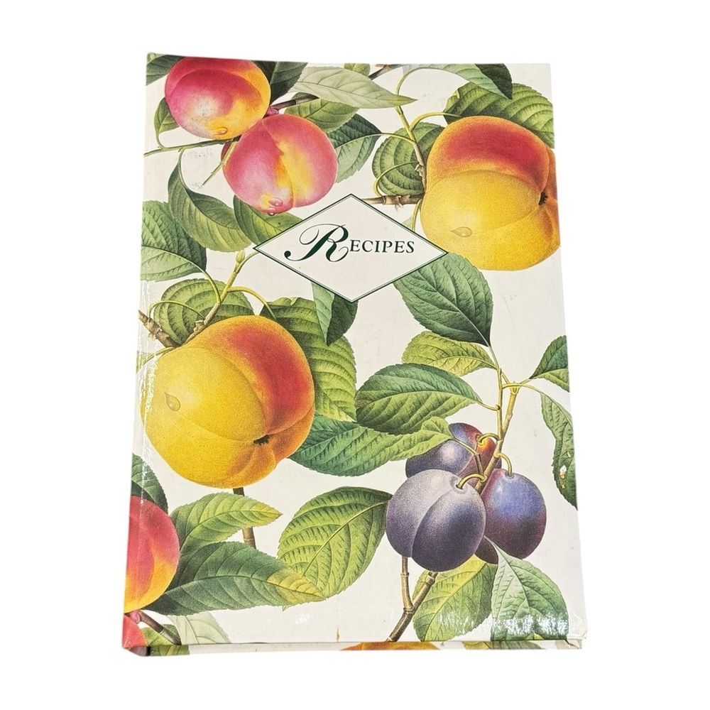 Vintage Retro Recipe Book with Dividers Colorful Fruit Cover.